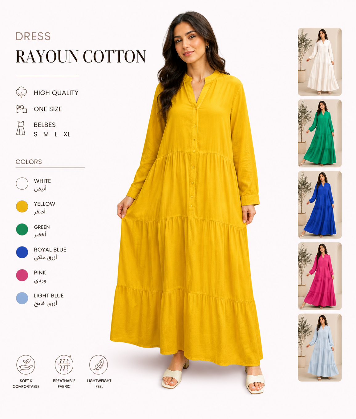 Dress rayoun cotton